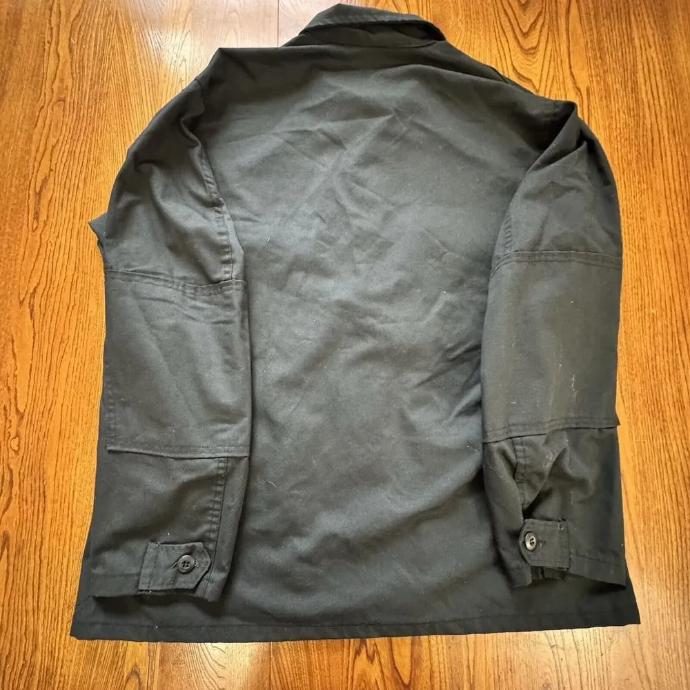 Military Black Long Sleeve Shirt‎ Jacket 8415-01-084-1748 Men's Size Large Reg